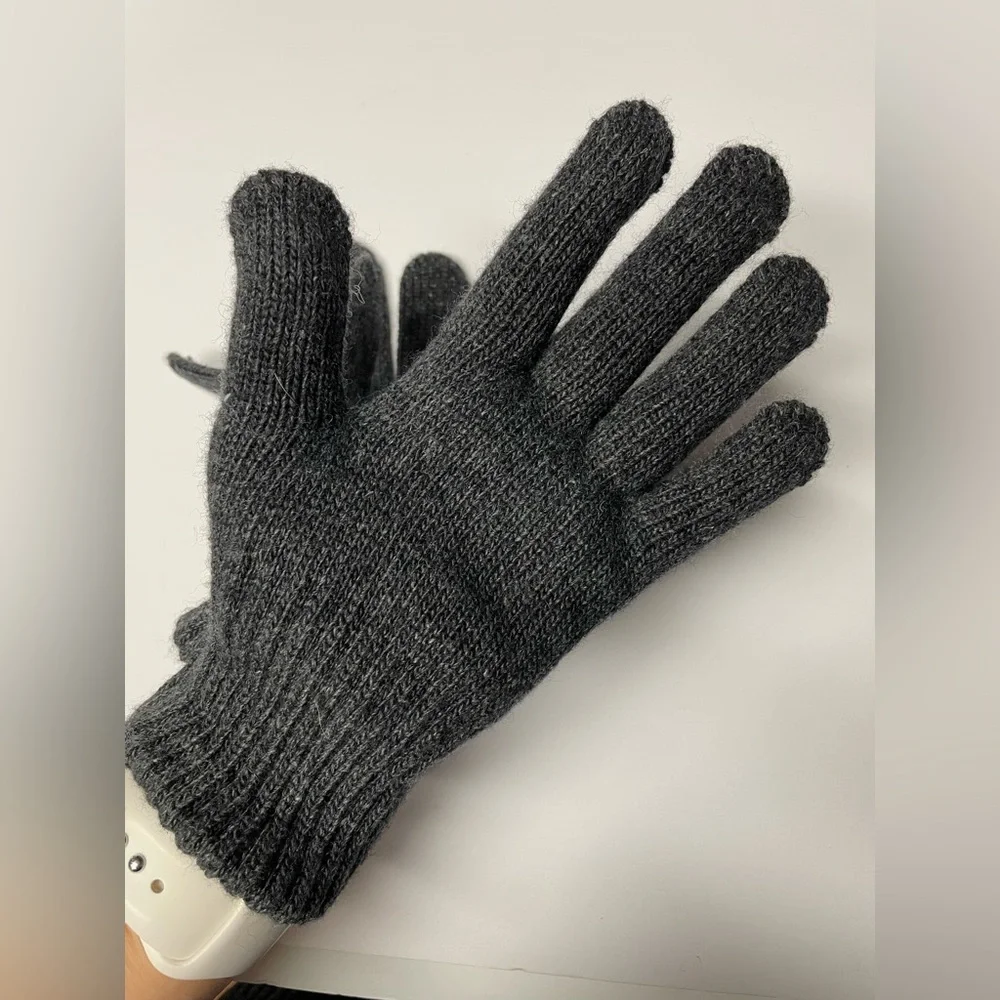 Women’s Yak wool blend thermal gloves organic certified charcoal M